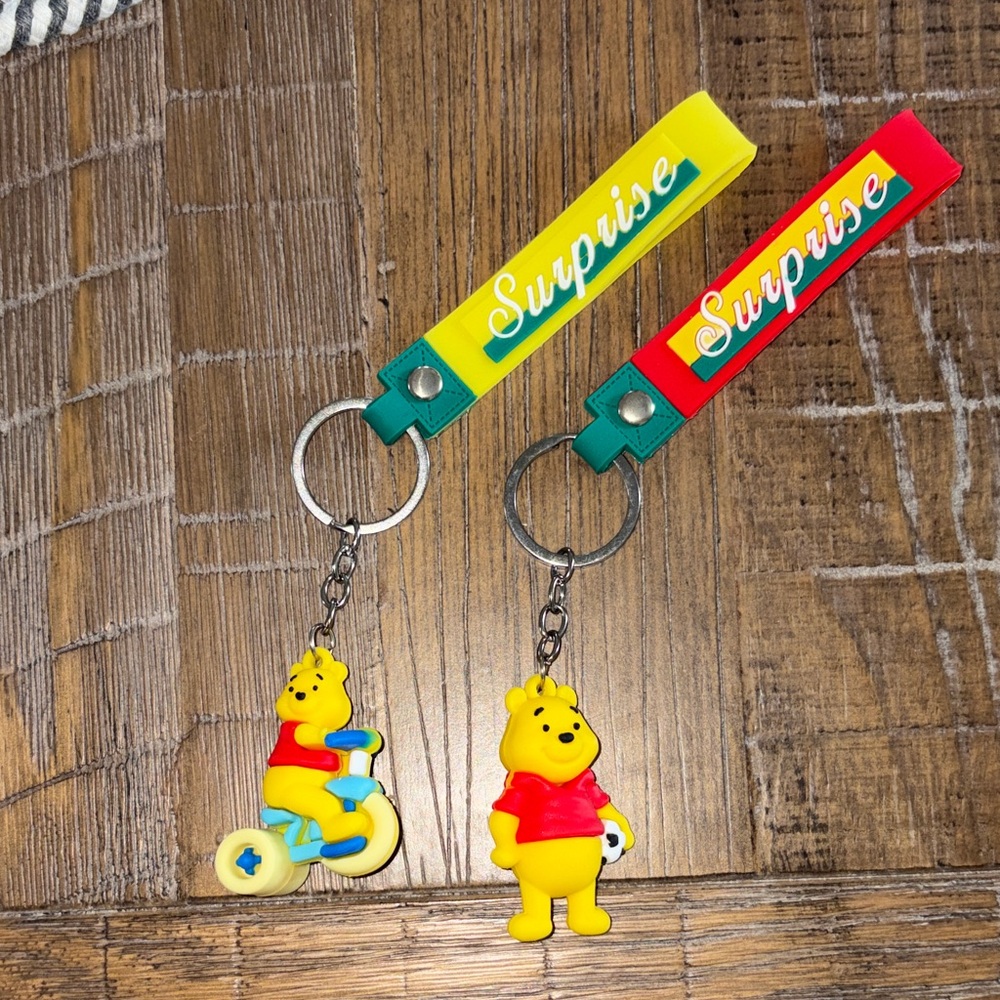 Winnie the Pooh silicone key chains qty 2